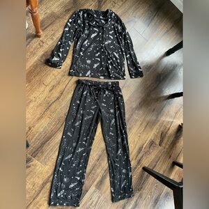 Black and Silver Star Pajama Set